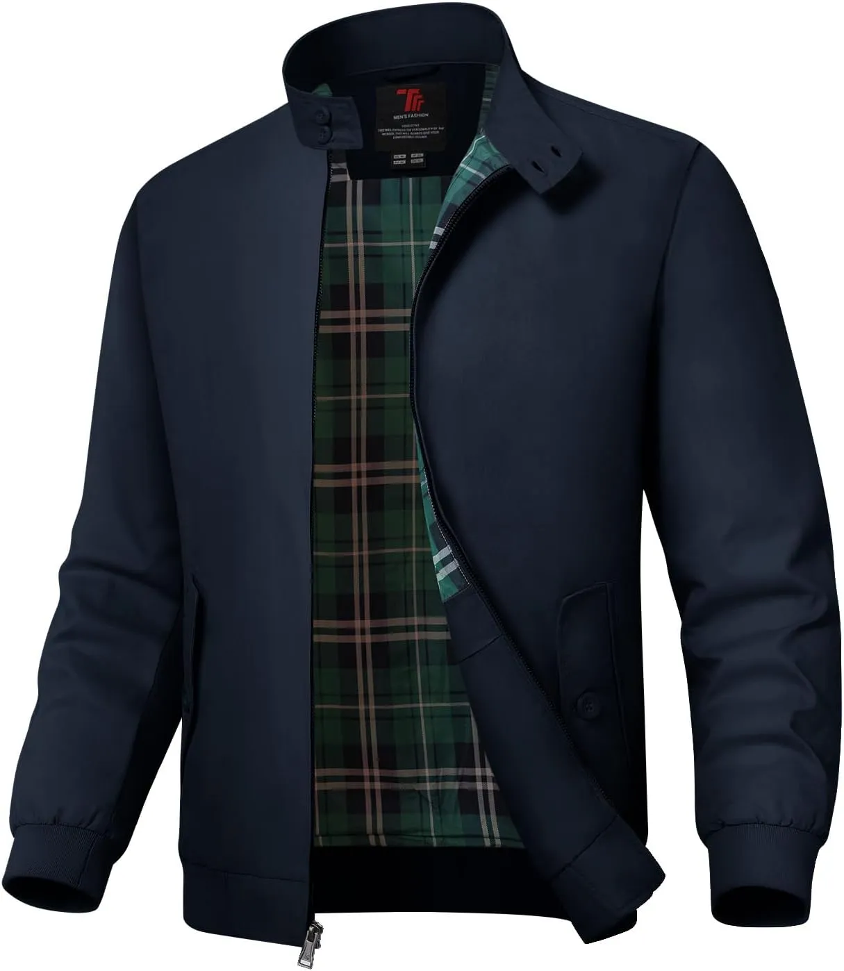 Rdruko Men's Bomber Jacket Cotton Lightweight Windbreaker Full Zip Casual Fashion Coat