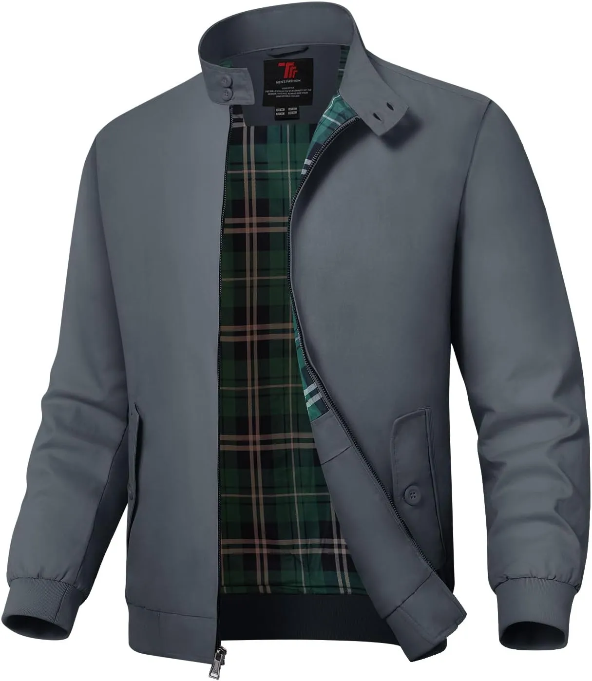 Rdruko Men's Bomber Jacket Cotton Lightweight Windbreaker Full Zip Casual Fashion Coat