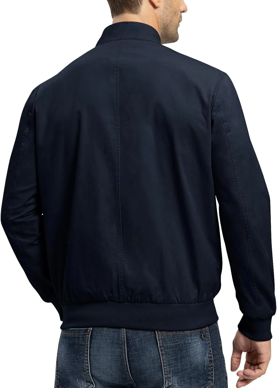 Rdruko Men's Bomber Jacket Cotton Lightweight Windbreaker Full Zip Casual Fashion Coat