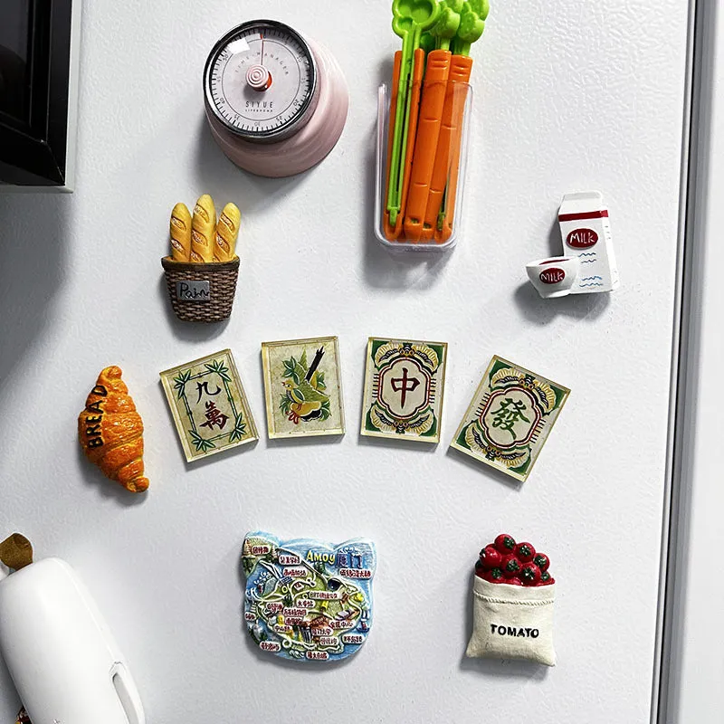 Retro Mahjong Fridge Magnets