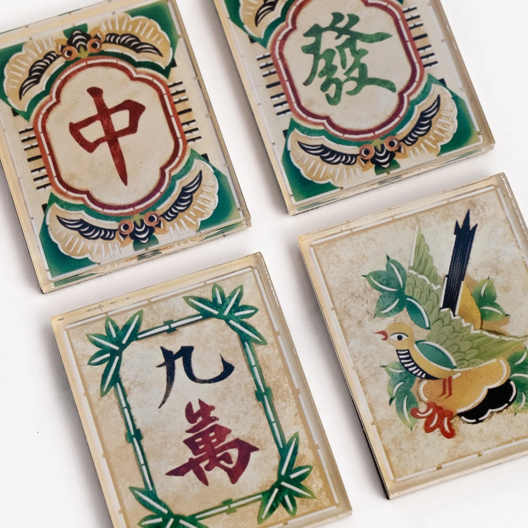 Retro Mahjong Fridge Magnets