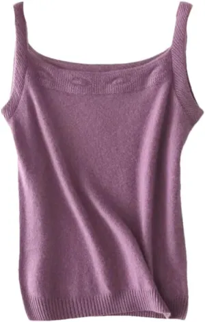 Rfmfkkg Camisole For Women Cashmere Vest Slim Fit Soft Comfy Tank Tops Solid Cami Undershirt