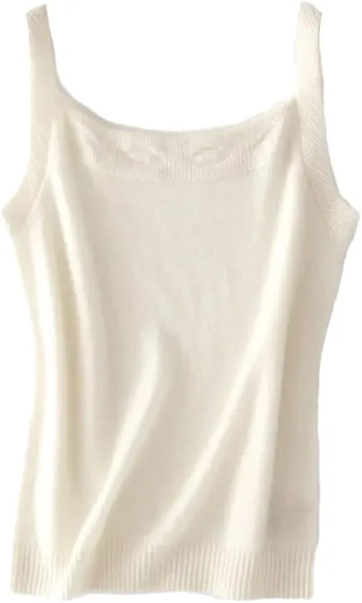 Rfmfkkg Camisole For Women Cashmere Vest Slim Fit Soft Comfy Tank Tops Solid Cami Undershirt