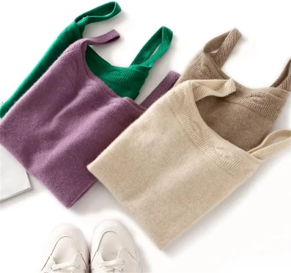 Rfmfkkg Camisole For Women Cashmere Vest Slim Fit Soft Comfy Tank Tops Solid Cami Undershirt