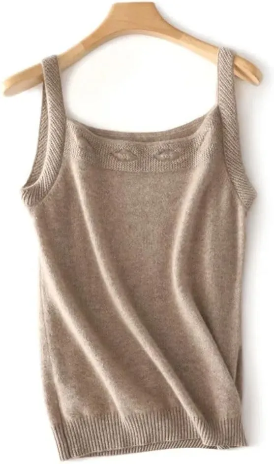 Rfmfkkg Camisole For Women Cashmere Vest Slim Fit Soft Comfy Tank Tops Solid Cami Undershirt
