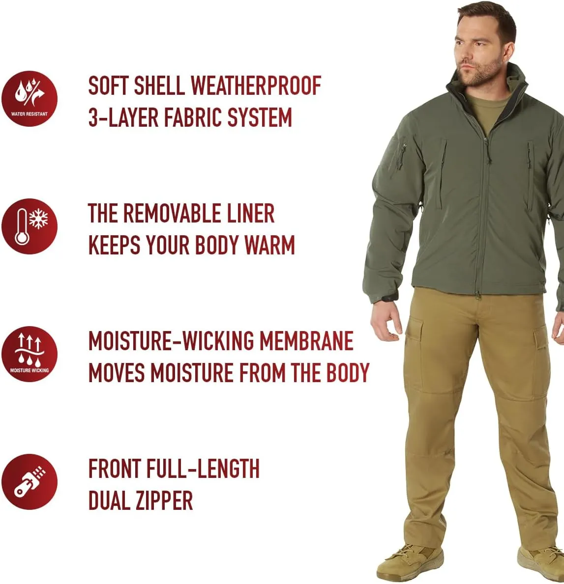 Rothco 3-in-1 Spec Ops Soft Shell Jacket - Ultimate Weather Defense with Removable Fleece Liner
