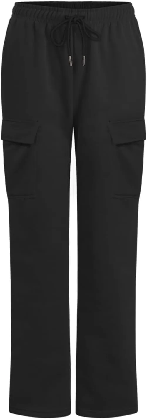 Scrub Pants for Women Workout Sweatpants High Waisted Baggy Casual Elastic Waist