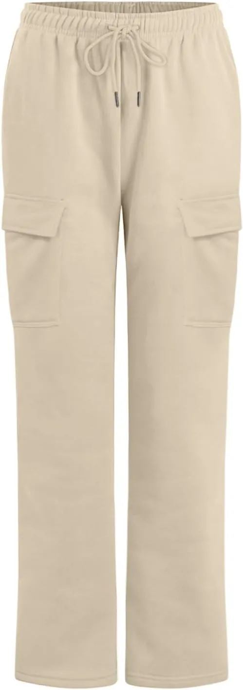 Scrub Pants for Women Workout Sweatpants High Waisted Baggy Casual Elastic Waist