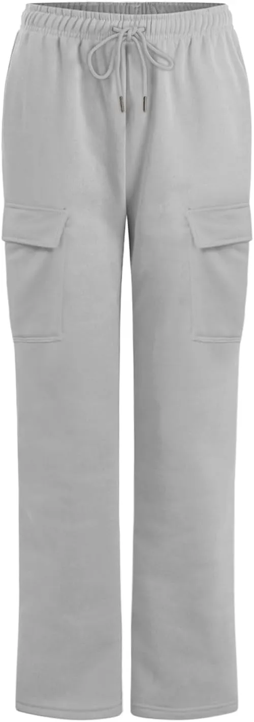 Scrub Pants for Women Workout Sweatpants High Waisted Baggy Casual Elastic Waist