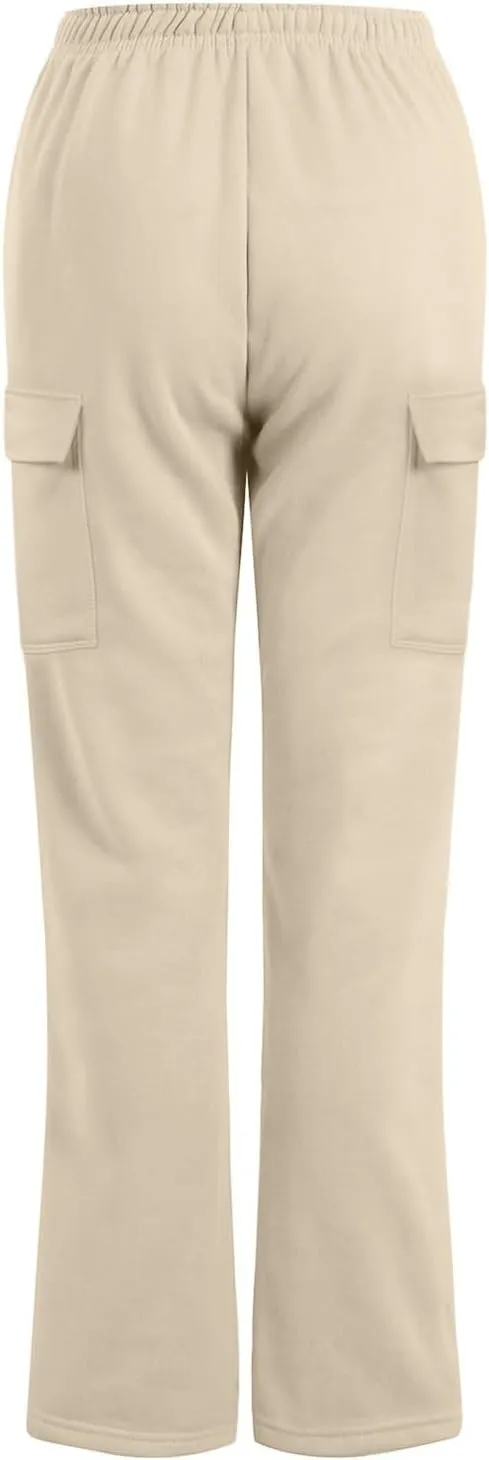 Scrub Pants for Women Workout Sweatpants High Waisted Baggy Casual Elastic Waist