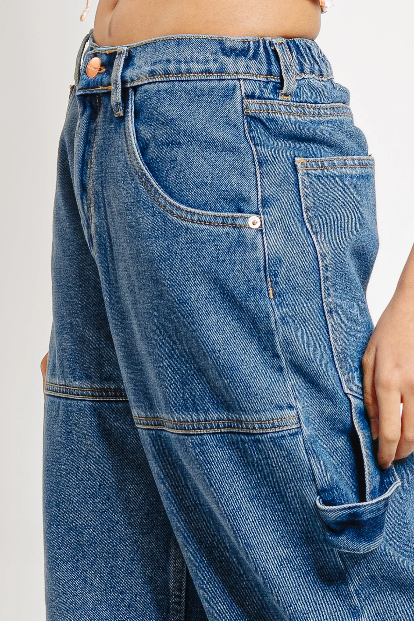 Seamed Indigo Shorts
