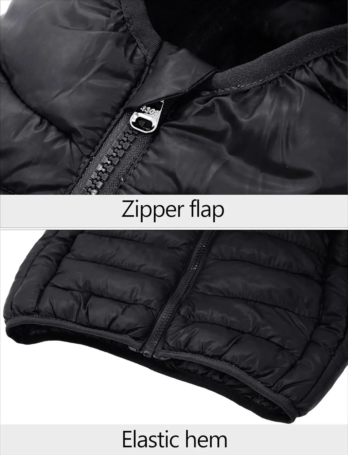 SEAUR - Kid Padded Jackets with Hood Boy Girl Puffer Coat Lightweight Toddler Winter Lining Coat Long Sleeve Zipped Outerwear