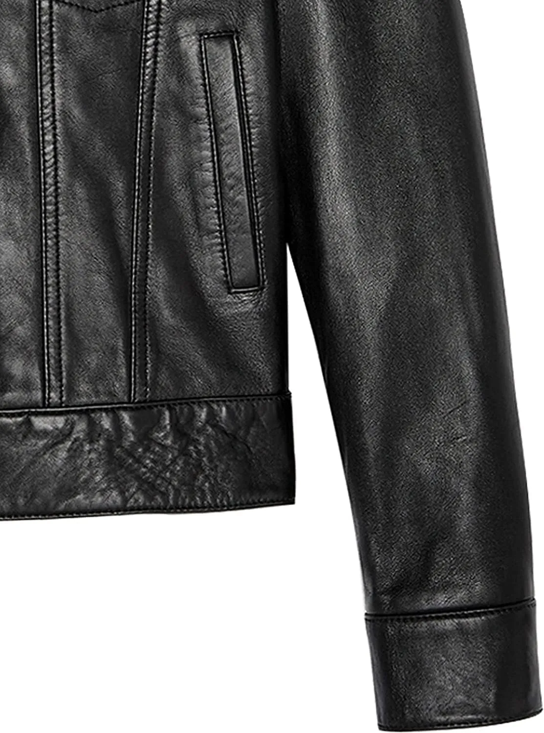 Skylinewears Mens Genuine Leather Biker Jacket Black Real Soft Sheep Napa Leather Trucker Iconic Leather Jackets