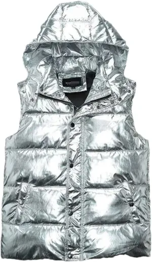 Slim Fit Hooded Padded Reporter Sleeveless Jacket Coat Vest Men Waistcoat Winter Warm Cotton Vests For