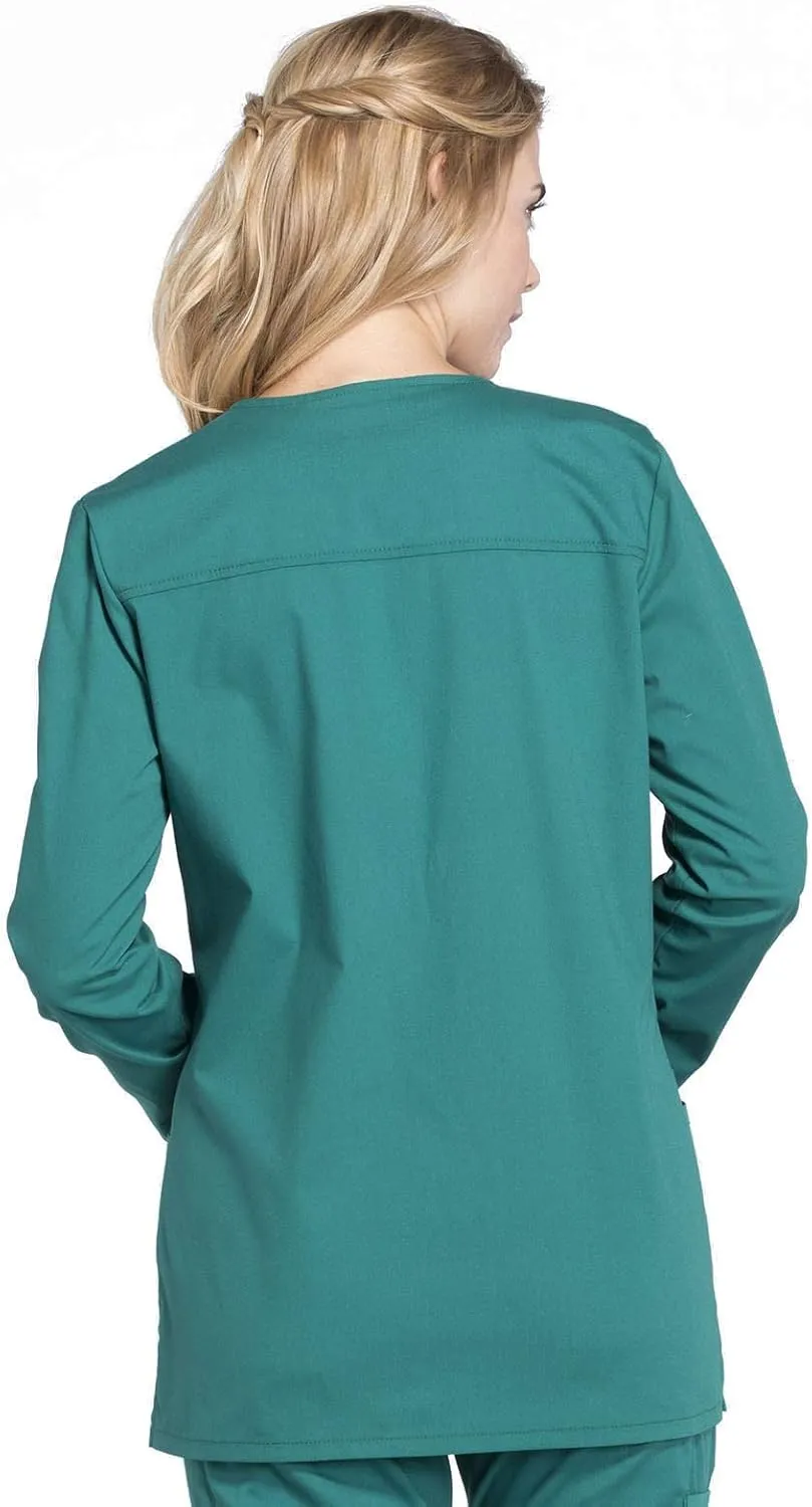 Snap Front Scrub Jackets for Women, Workwear Professionals Soft Stretch WW340
