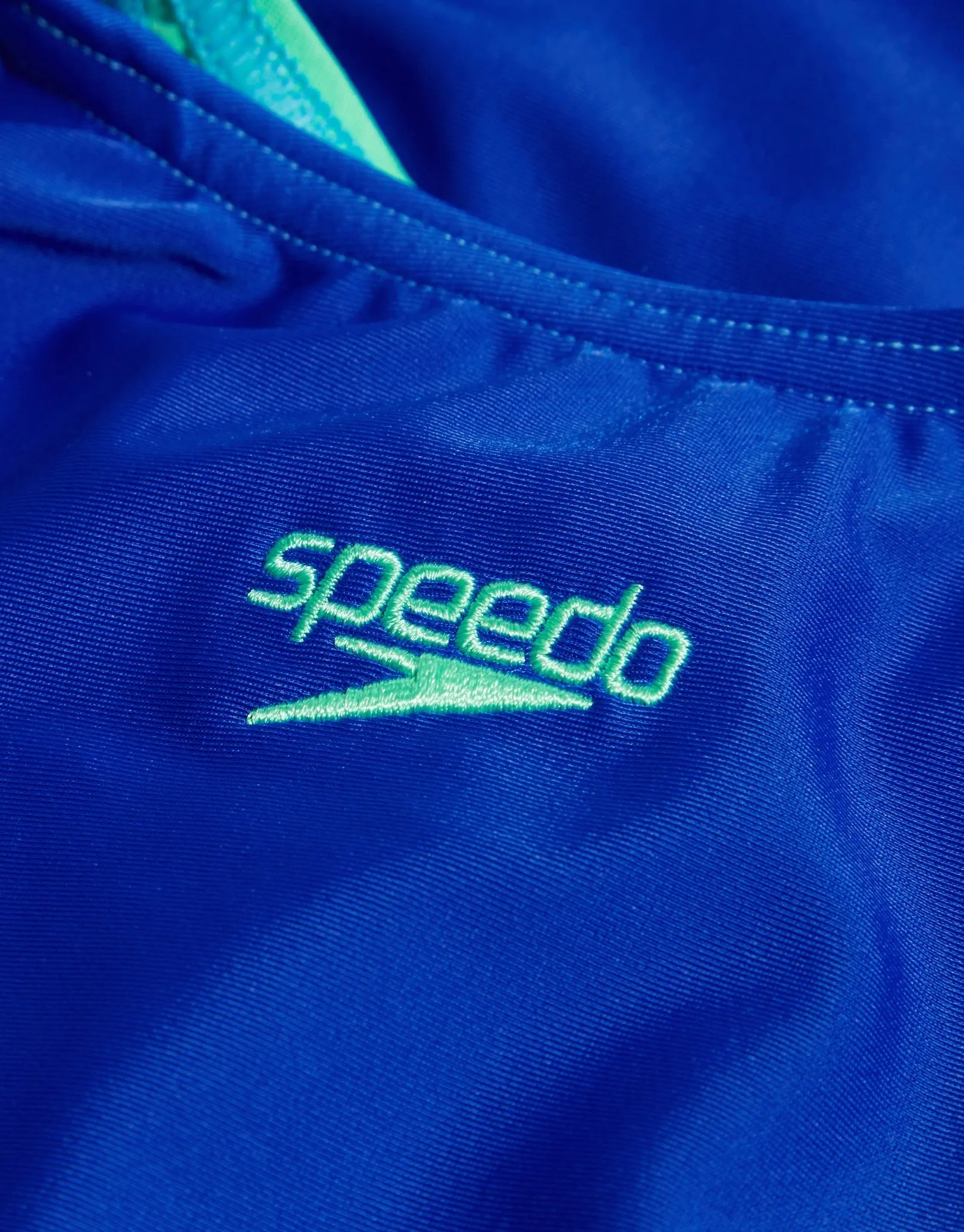 Speedo Girls Colourblock Spiritback Swimsuit - Blue/Green
