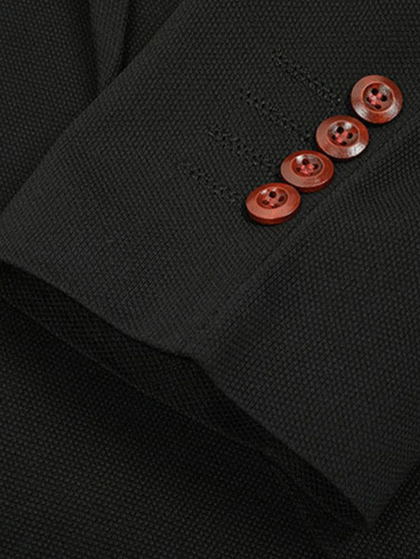 Split Hem Button Detail Cuff Blazer