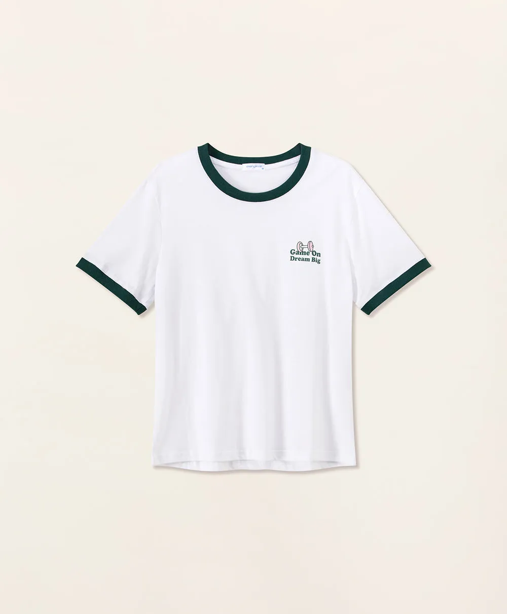 Sports Club Contrast Collar T-shirt