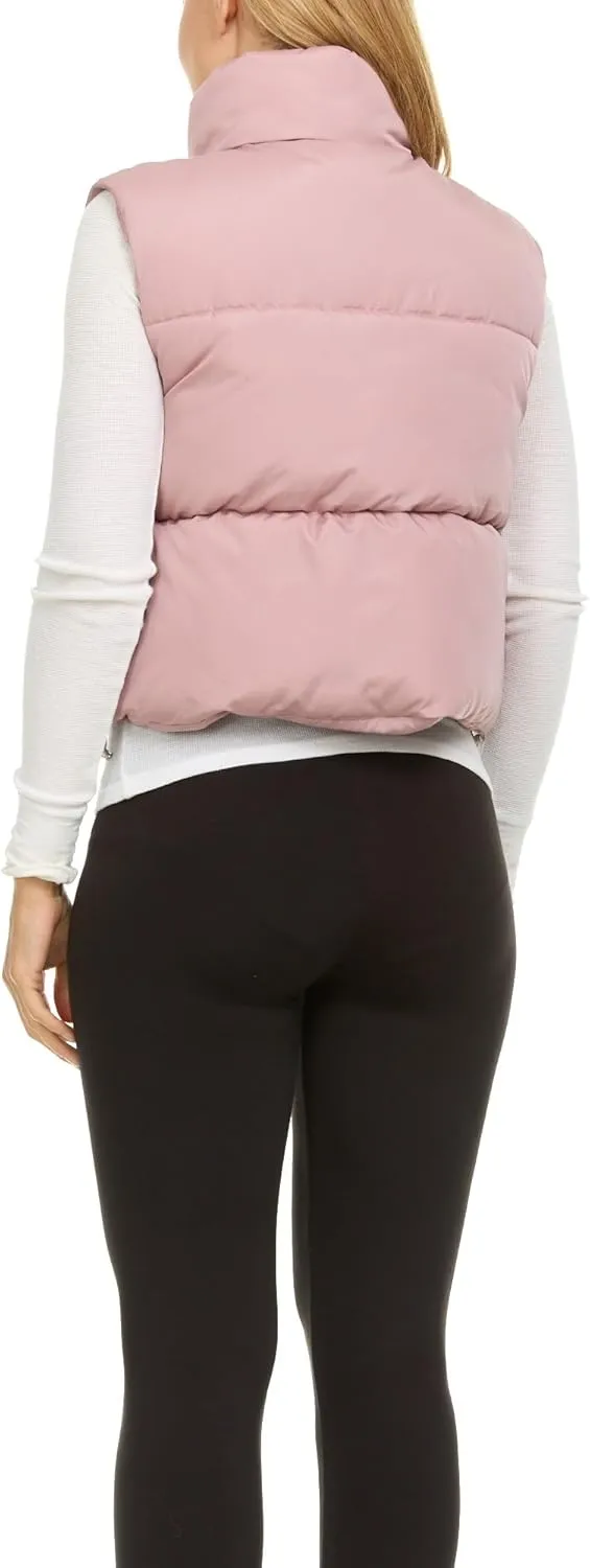 Steve Madden Cropped Puffer Vest for Women - Sleeveless Womens Outerwear Vests