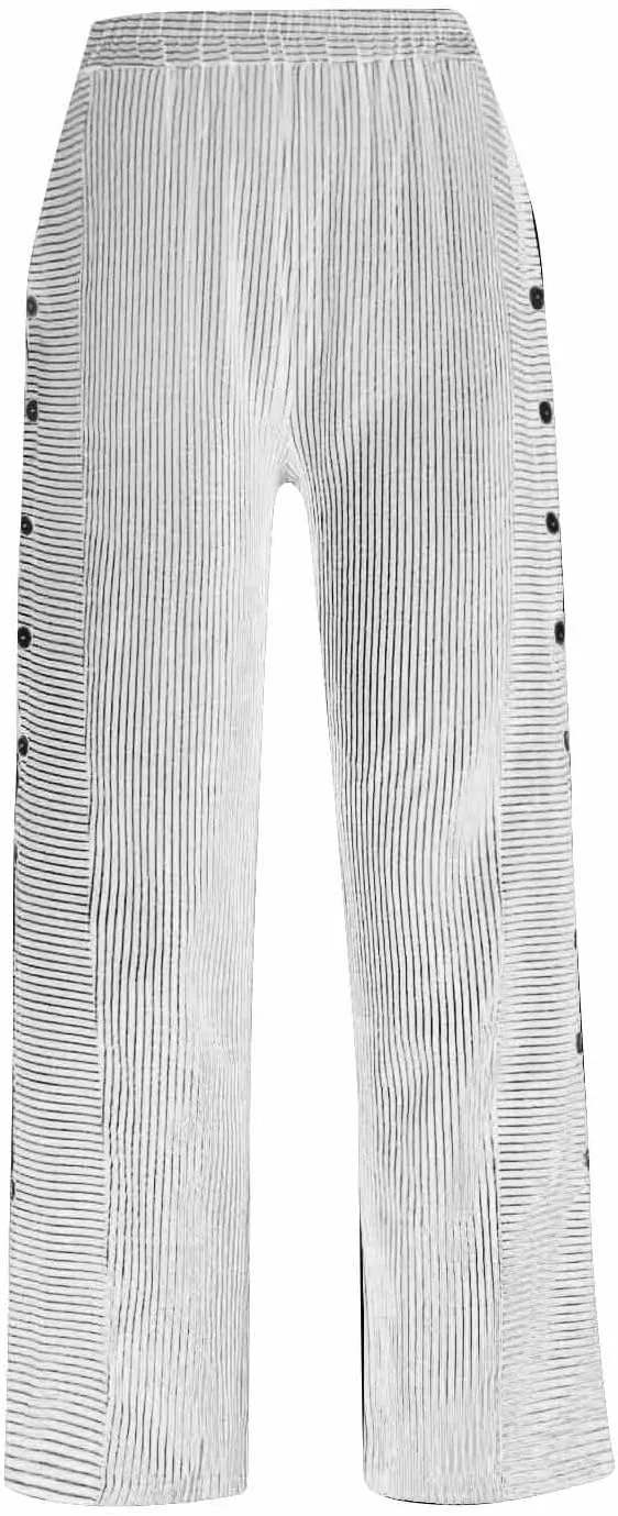 Summer Pants Women, Straight Leg Casual Pants Peasant Linen Elastic Waist Trendy