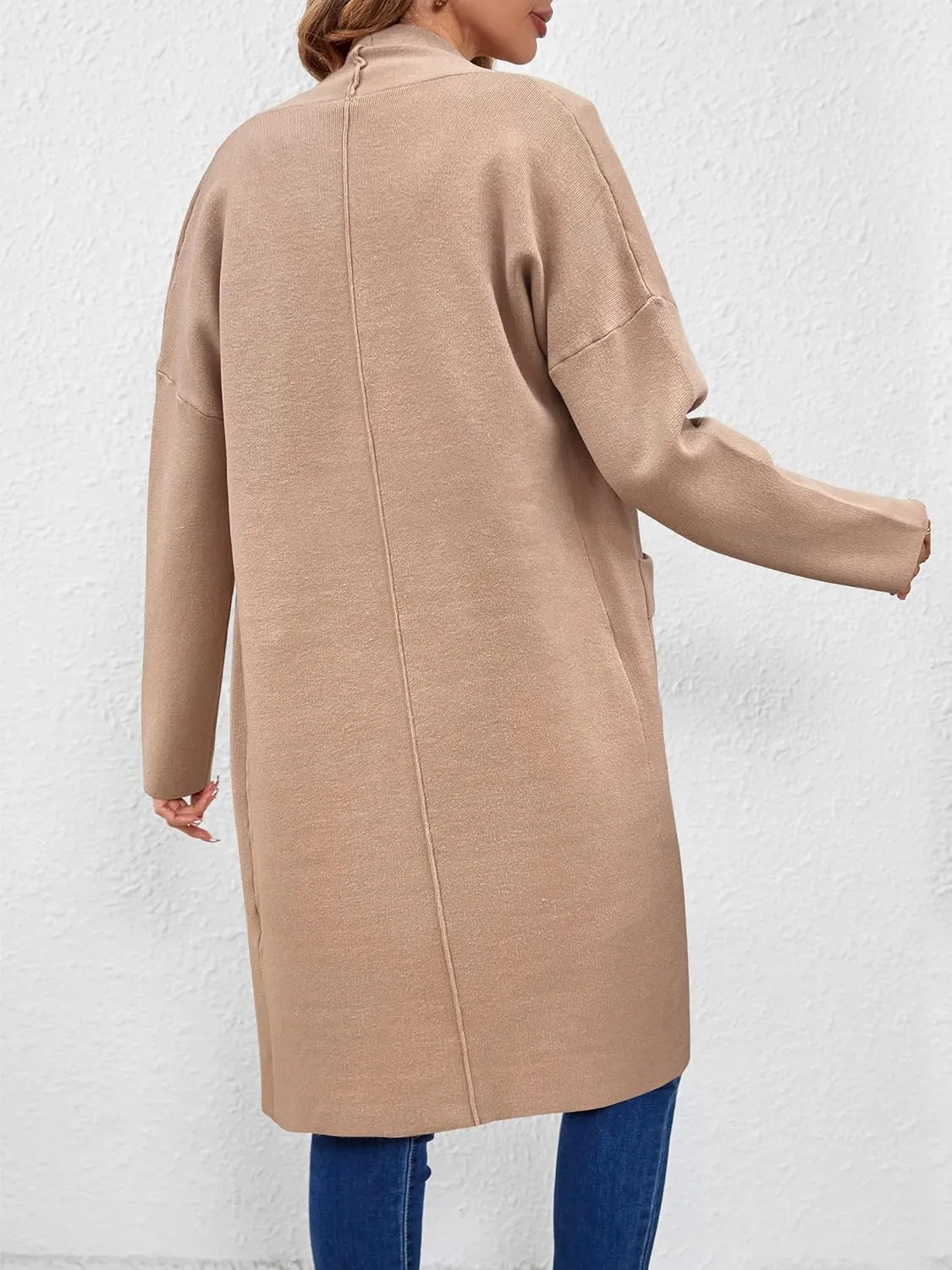 SuperPrity Womens Cardigan Sweater Fall Fashion 2024 Casual Oversized Knit Open Front Long Coatigan Jacket Coat Trendy Outfit