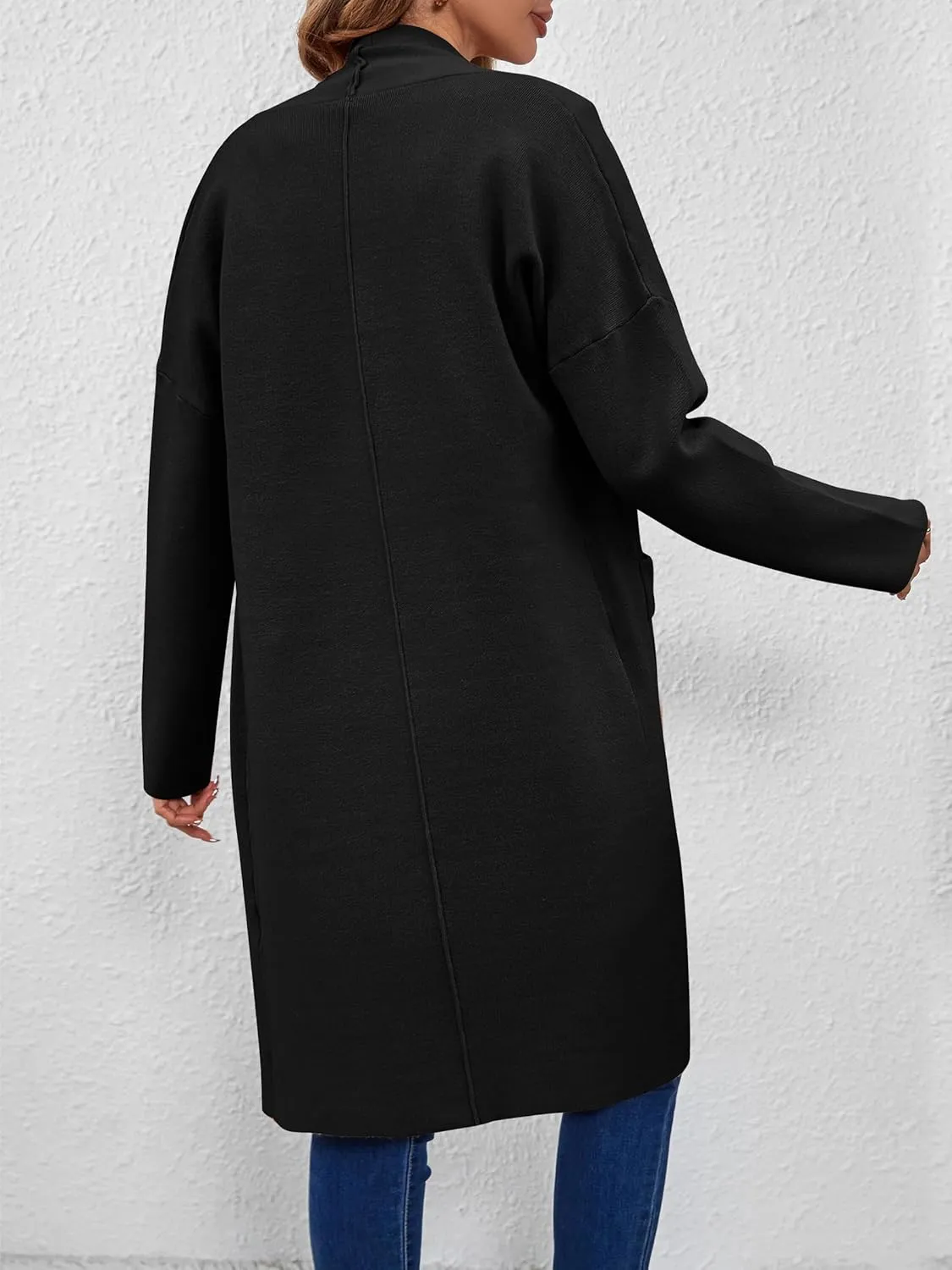 SuperPrity Womens Cardigan Sweater Fall Fashion 2024 Casual Oversized Knit Open Front Long Coatigan Jacket Coat Trendy Outfit