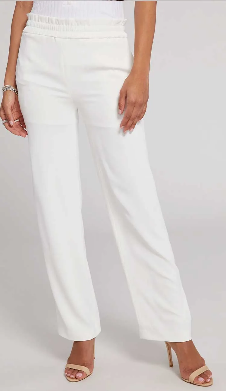 Theresa Satin Pant - White