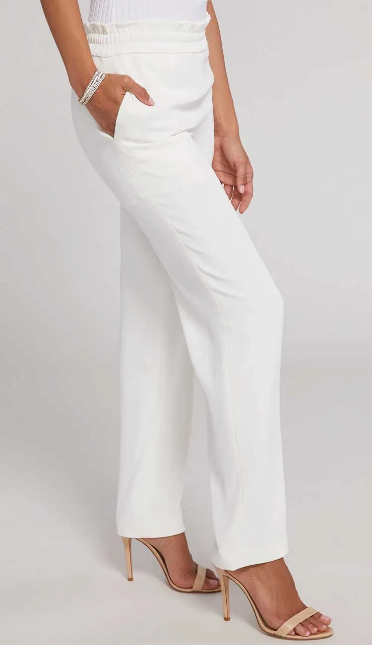 Theresa Satin Pant - White
