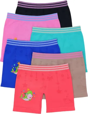 ToBeInStyle Girls Pack of 6 Layering Stretch Shorts Modesty Slip Under Skirts Boyshorts