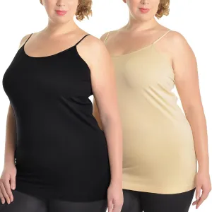 ToBeInStyle Women's Fitted Adjustable Spaghetti Strap Camisole