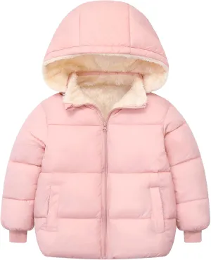 TUONROAD 1-6T Baby Girl Boy Winter Fleece Coats Toddler Warm Puffer Jackets Kids Down Alternative Outerwear