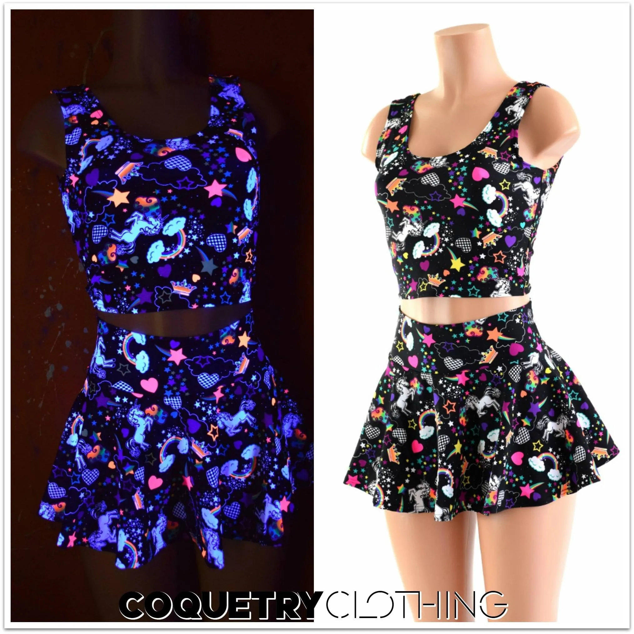 Unicorns & Rainbows Rave Skirt Set