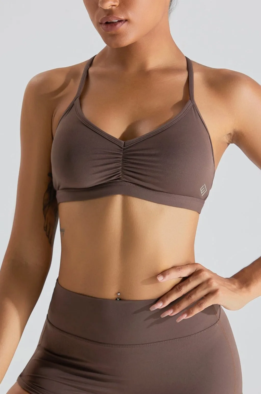 V-Neck Crossback Bra