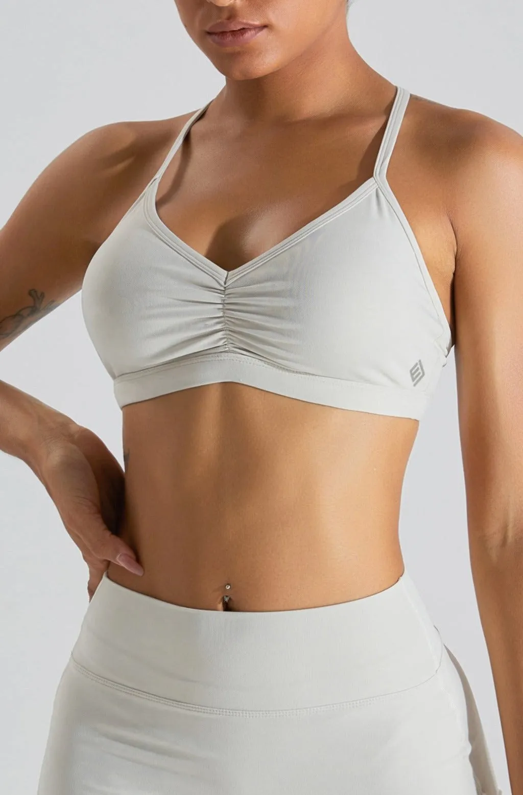 V-Neck Crossback Bra