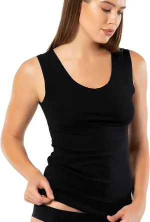 VAVONNE Pima Cotton Tank Tops for Women, Laser Cut Basic Scoop Neck Camisole Undershirt