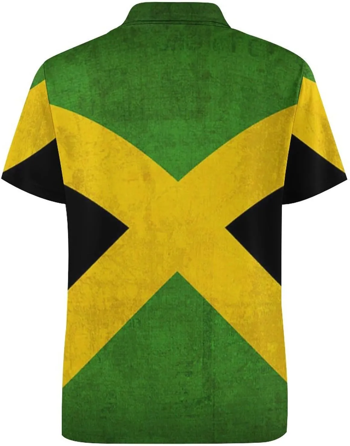 Vintage Jamaica Flag Slim Fit Men's Short Sleeve Polo Shirts Quick-Dry Breathable Golf T-Shirt Tops