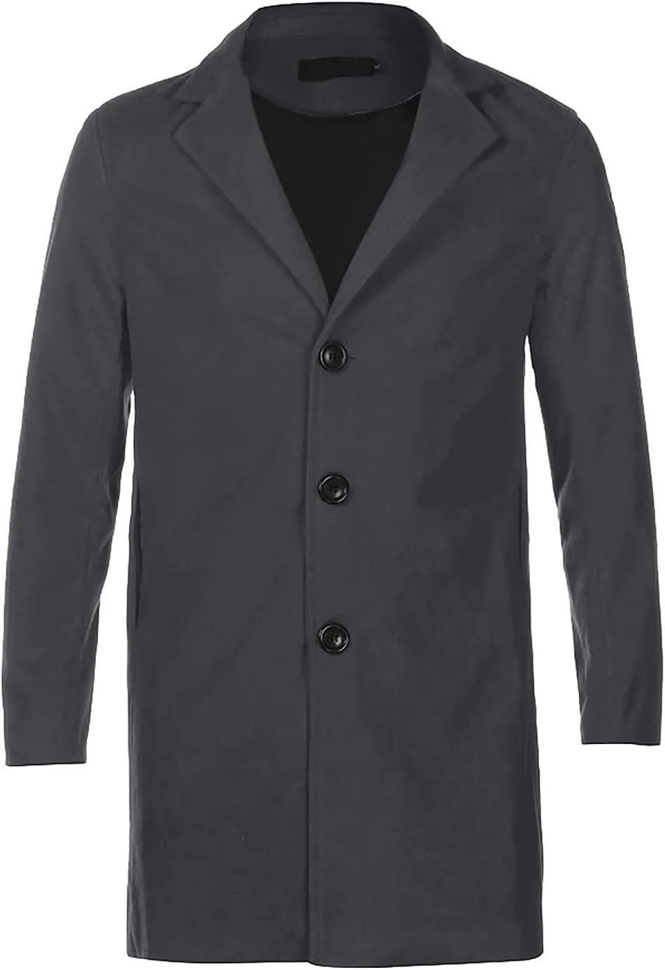 WENKOMG1 Men Winter Slim Coat,Trench Lapel Long Jacket Double Breasted Coat Soft Elegant windbreaker