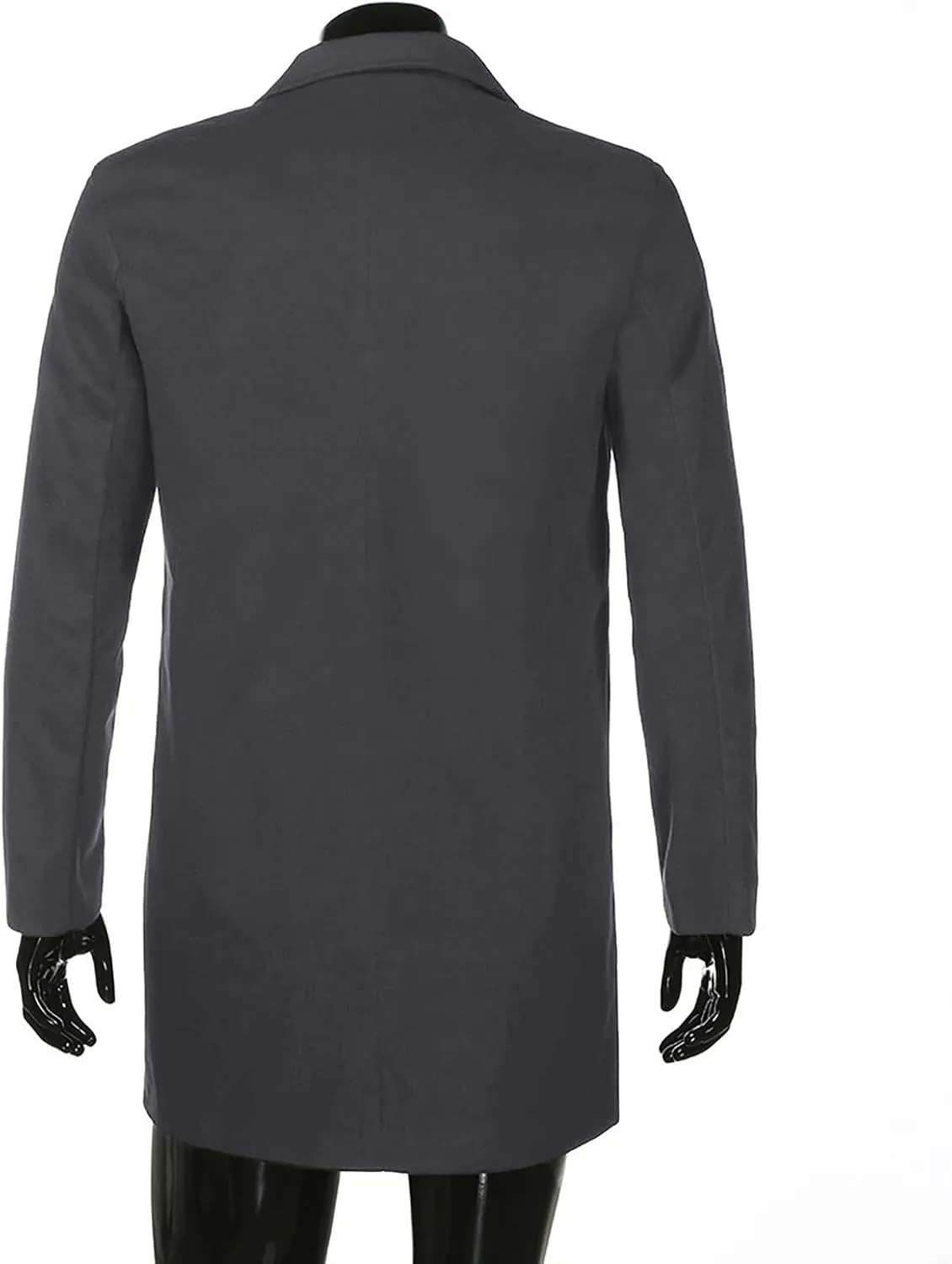 WENKOMG1 Men Winter Slim Coat,Trench Lapel Long Jacket Double Breasted Coat Soft Elegant windbreaker