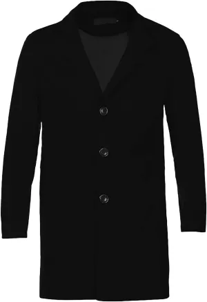 WENKOMG1 Men Winter Slim Coat,Trench Lapel Long Jacket Double Breasted Coat Soft Elegant windbreaker