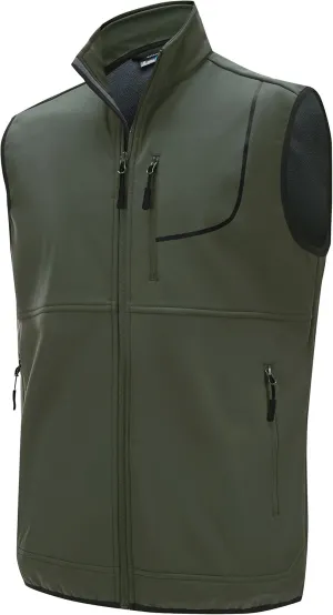 Willit Men's Fleece Golf Vest Outdoor Winter Vest Jacket Softshell Outerwear Sleeveless Jacket for Hiking Causal
