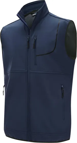 Willit Men's Fleece Golf Vest Outdoor Winter Vest Jacket Softshell Outerwear Sleeveless Jacket for Hiking Causal