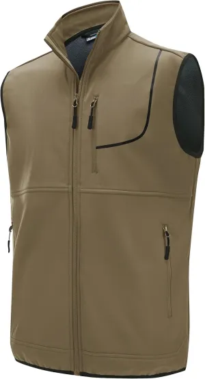 Willit Men's Fleece Golf Vest Outdoor Winter Vest Jacket Softshell Outerwear Sleeveless Jacket for Hiking Causal