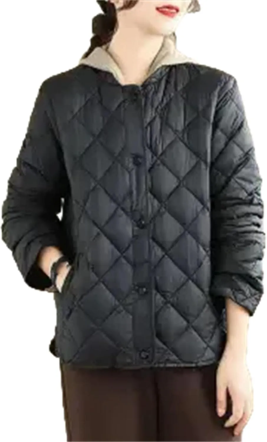 Winter Parkas Short Down Padded Jacket Women Mom Outerwear Light Thin Loose Cotton Clothes Female Warm Coat