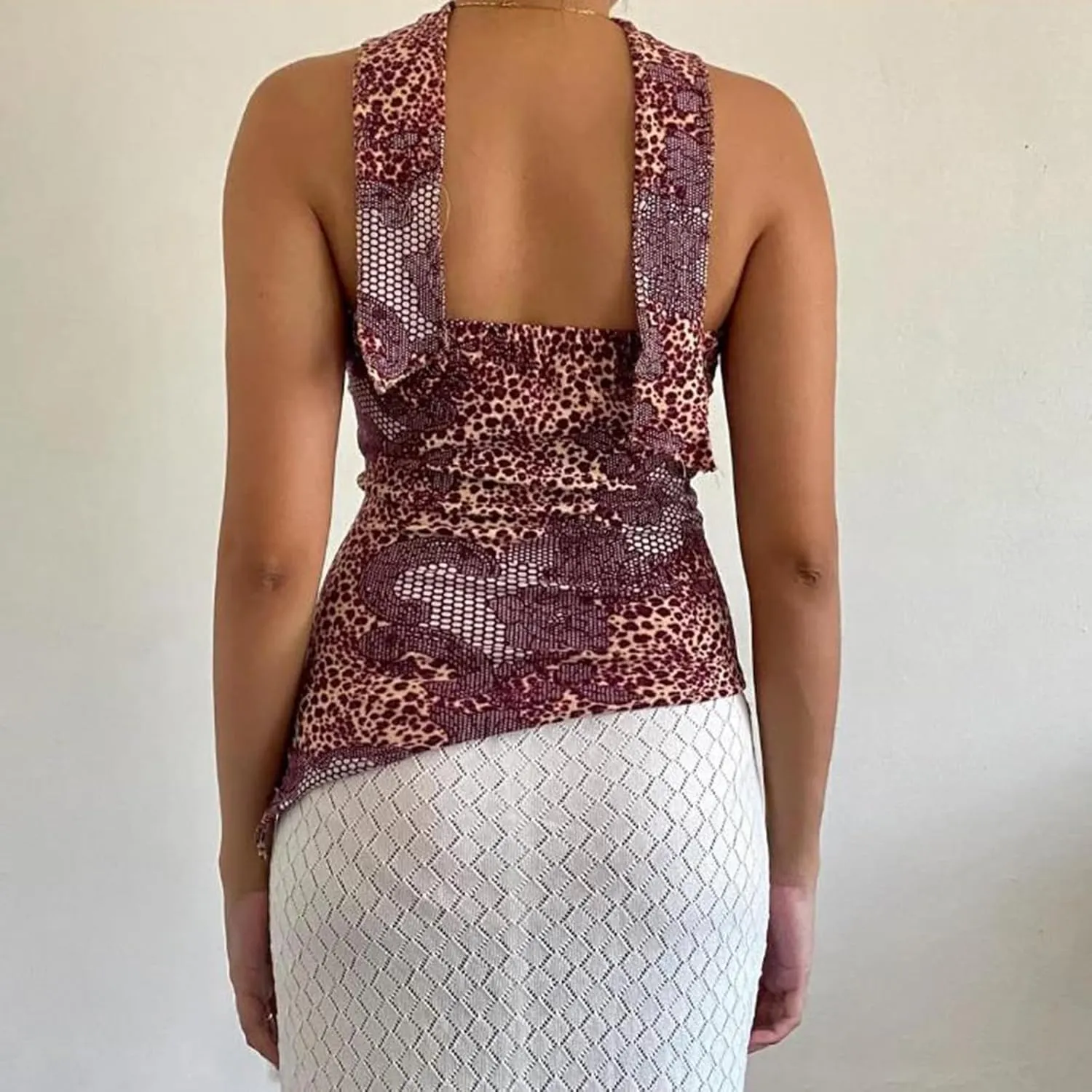 Women Y2k Tube Top Summer Mesh Floral Bandeau Crop Tops Sleeveless Strapless Ruched Going Out Tops with Scarf
