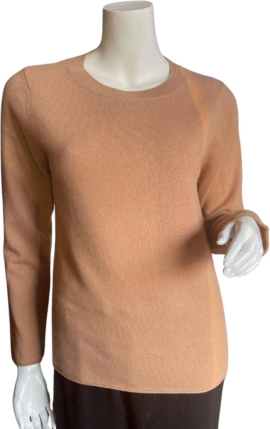 Women's 100% Cashmere Long Sleeve Crew Neck Sweater. Comfort, Luxury, and Soft Silky Texture - Essential Classic Pullover