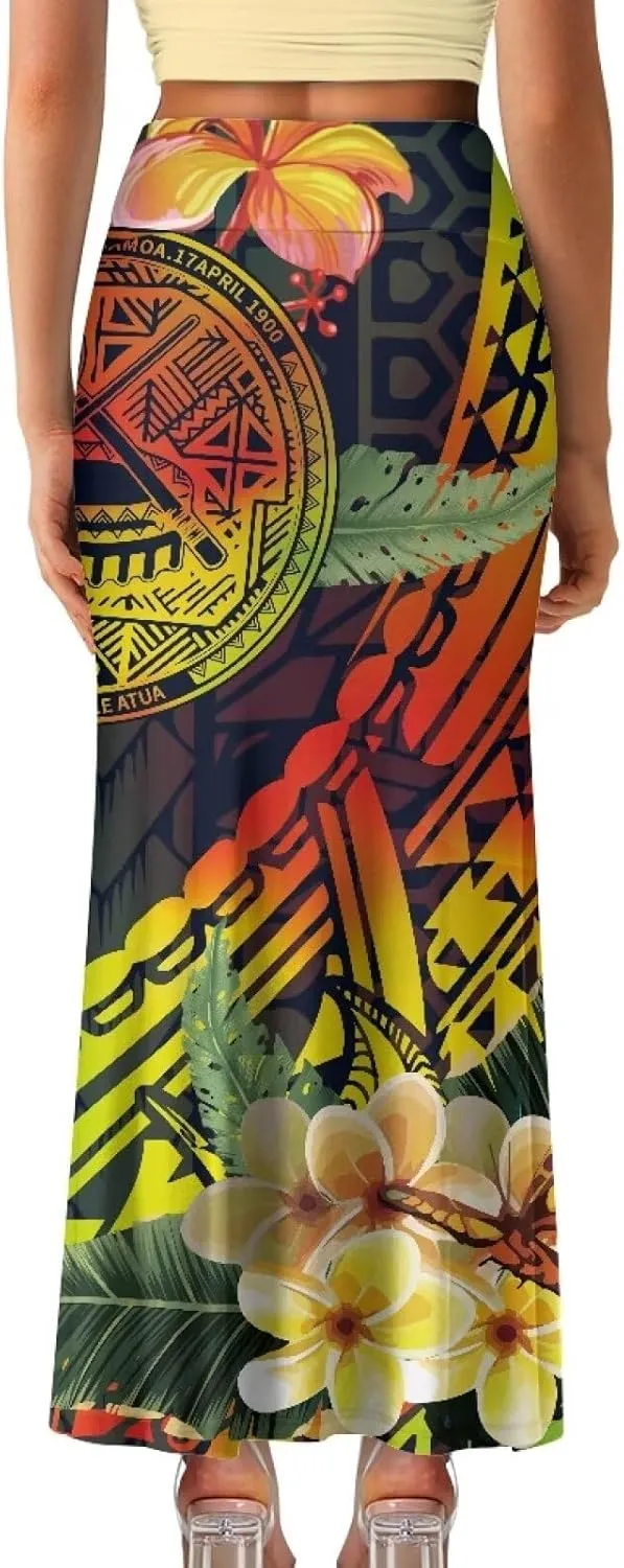 Womens Bohemian Skirts High Waist Skirt with Zipper Lightweight Soft Long Maxi Skirts Summer Fashion