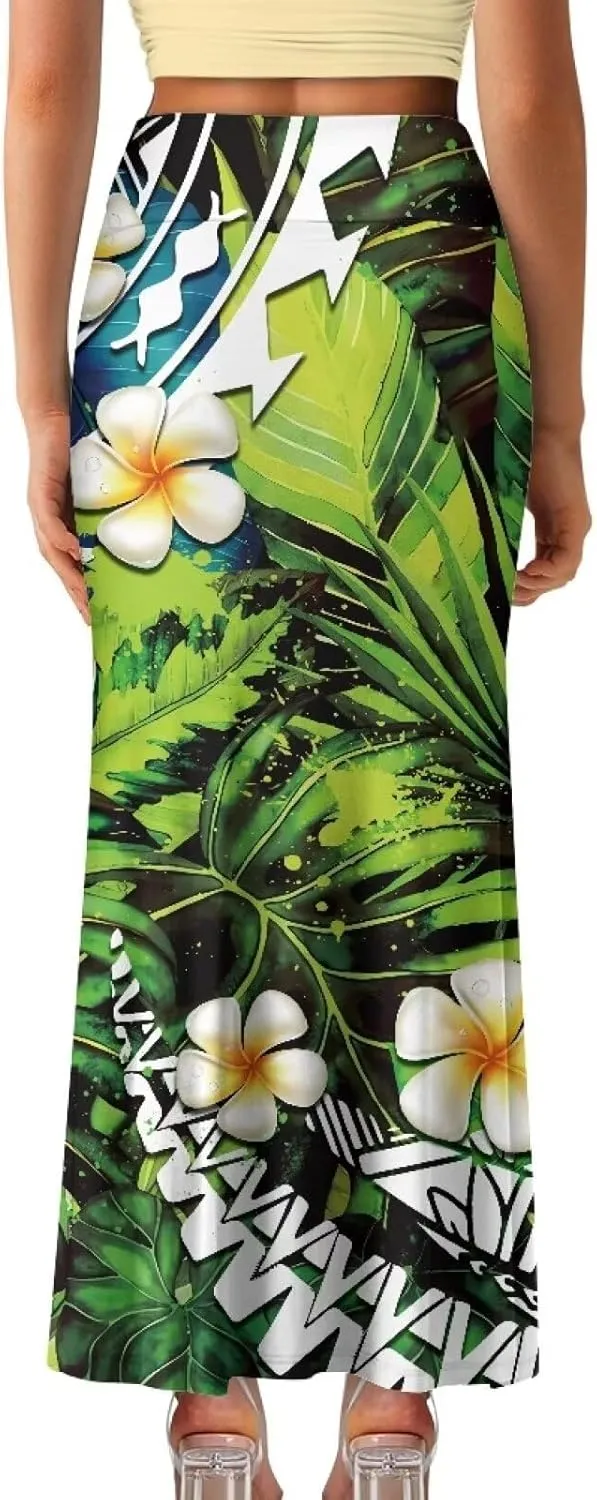 Womens Bohemian Skirts High Waist Skirt with Zipper Lightweight Soft Long Maxi Skirts Summer Fashion
