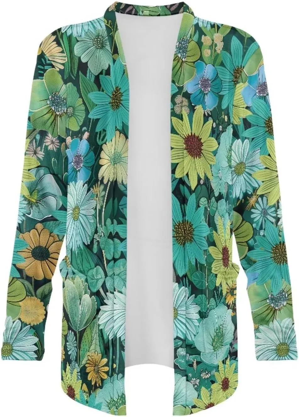 Women's Casual Loose Long Sleeve Open Front Cardigan Lightweight Soft Long Sleeve Jackets with Pocket