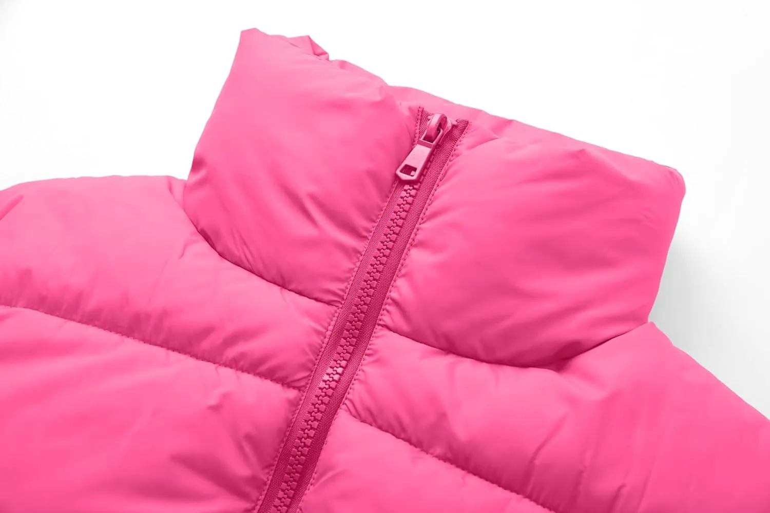 Women's Cropped Puffer Vest Sleeveless High Stand Collar Crop Outerwear Zip Up Warm Padded Gilet