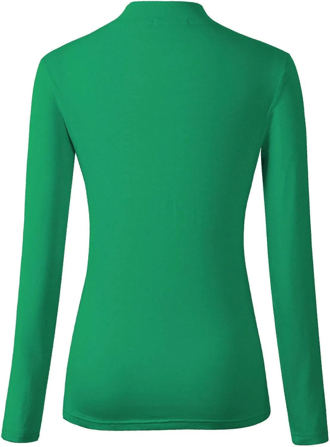 Women's Long Sleeve Slim Fit Turtleneck Basic Layering T-Shirt